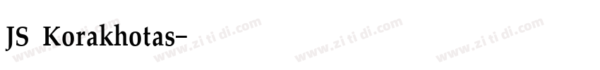 JS Korakhotas字体转换